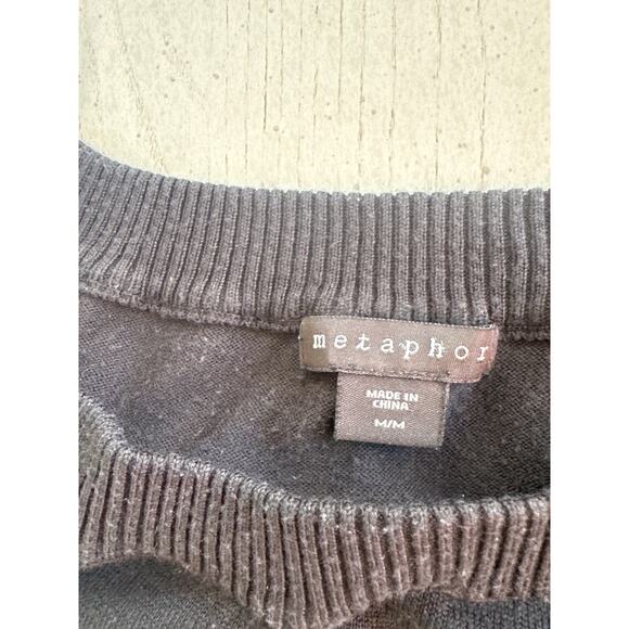 Metaphor Black Striped Sweater Dark Academia Old Money Corporate - Picture 4 of 7